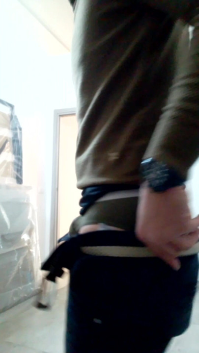 Cumshot in the back of the store