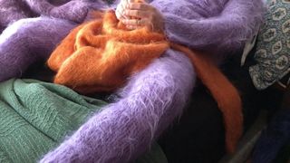 Suéter de mohair esponjoso divertido parte 1