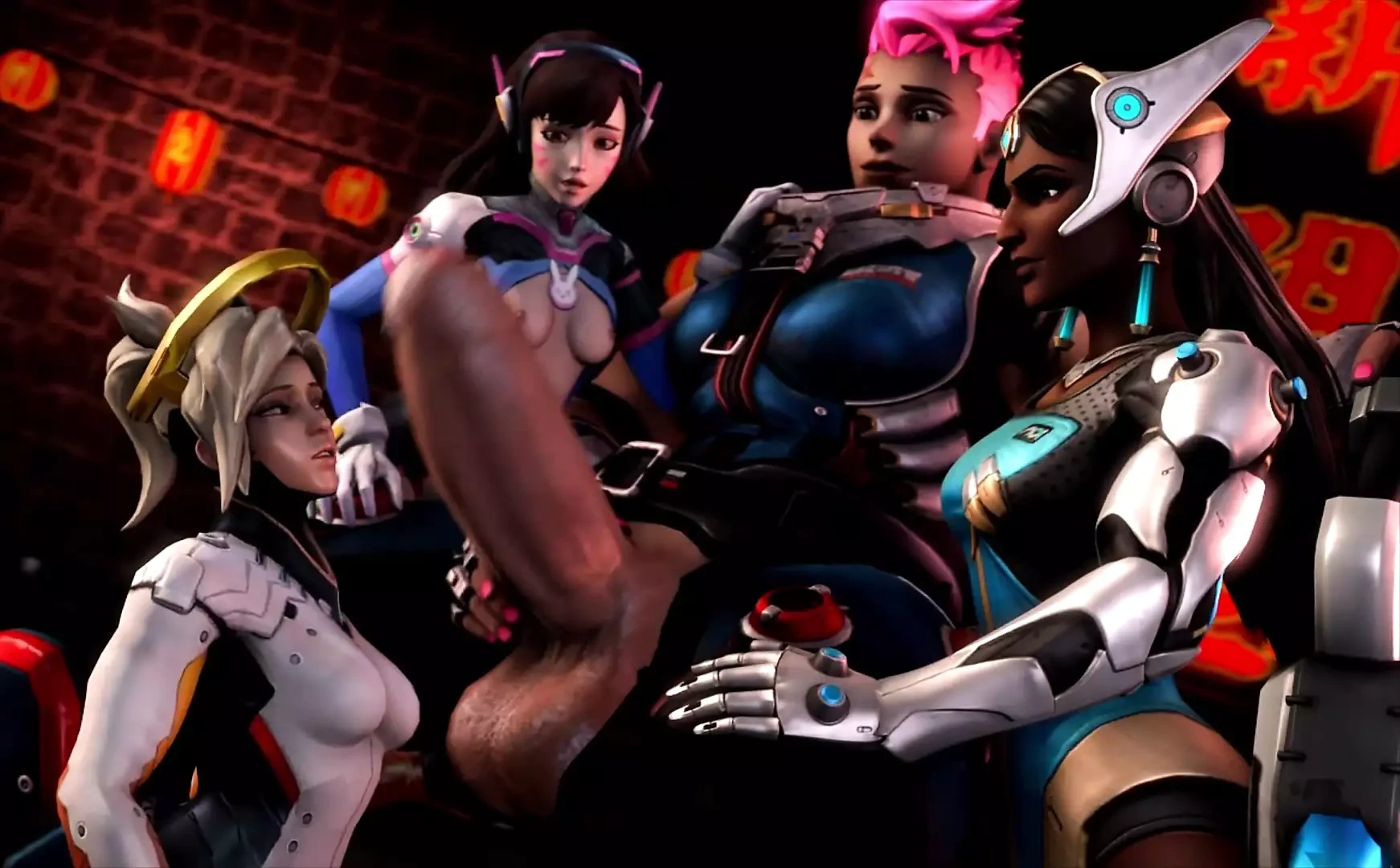 All The Overwatch Sluts Want A Taste Of Zaryas Big Futa Cock