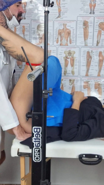 Spectacular moment from "Stepmom with her stepdaughter gets fingered in the gynecologist's ass and lets doctor play with"