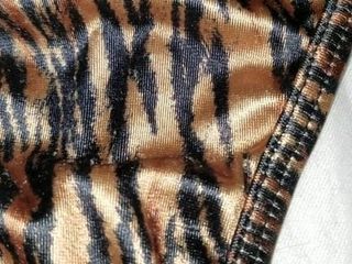 Small cum into animal print satin thong (3rd time today)
