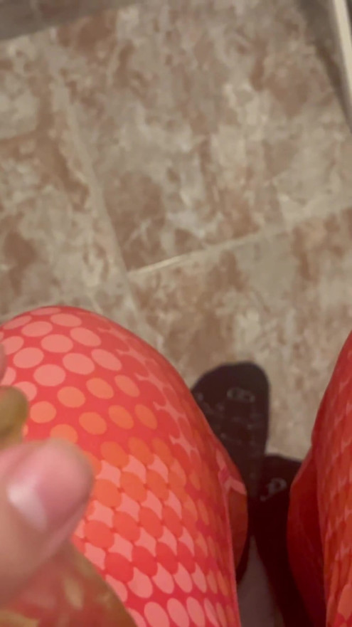 Young Man in Leggings Masturbates