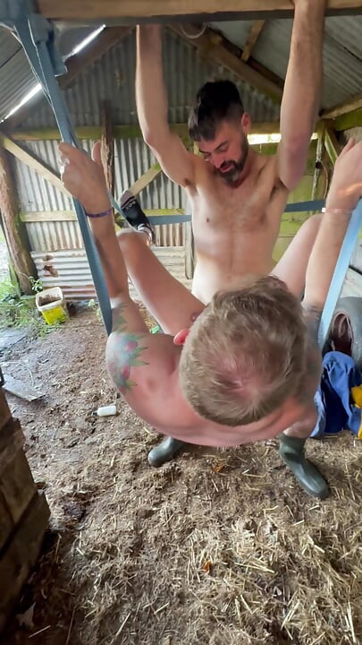 Tall Brit Raw Fucks Farmer Sam