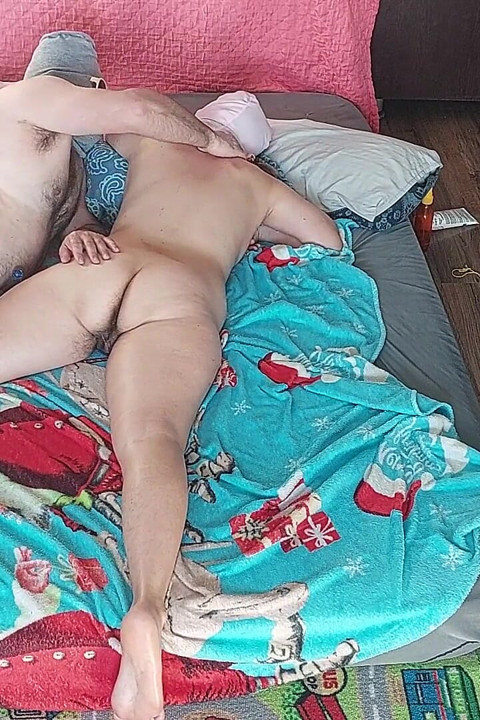 Sensual Massage of a Hot Amateur Couple with Oil on the Body.