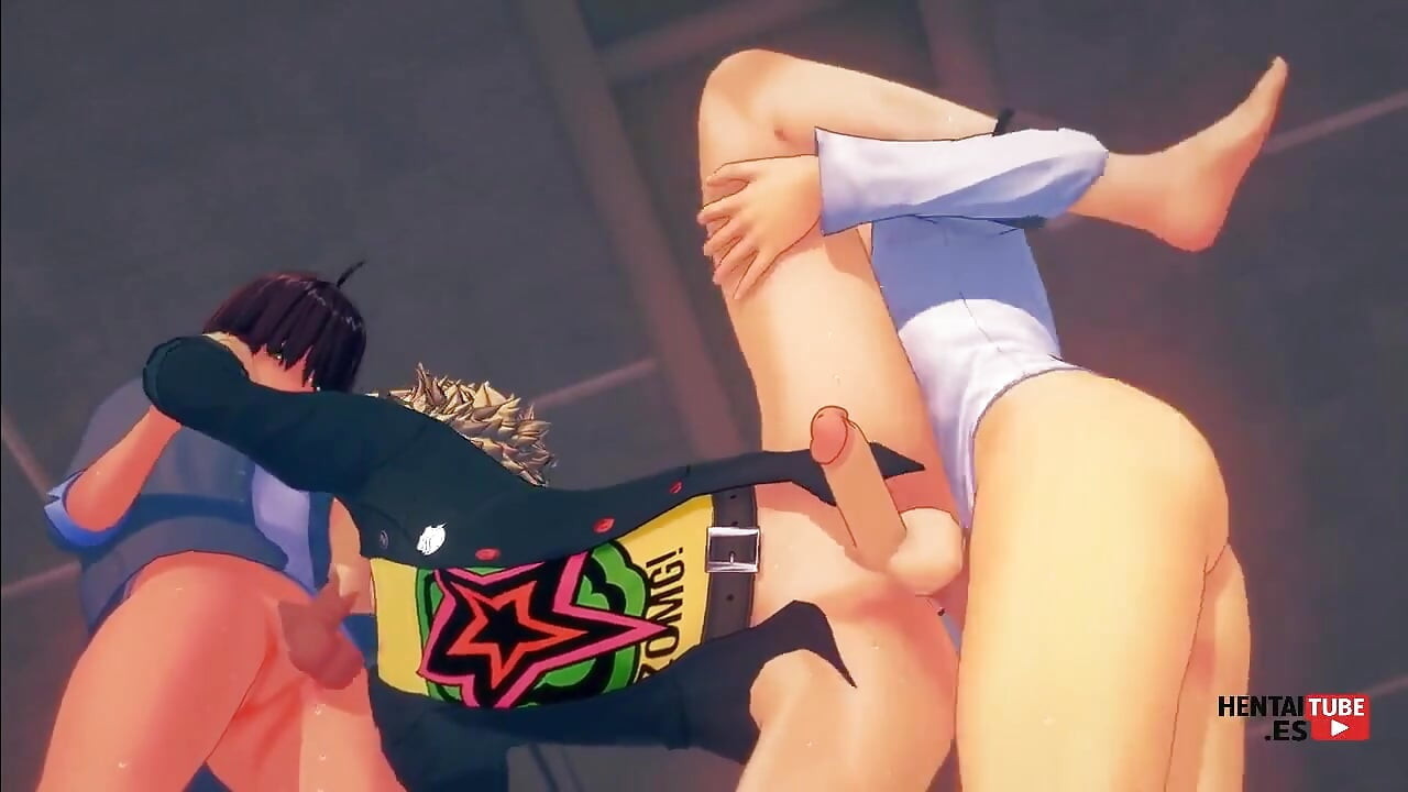 Persona 5 Yaoi - Ryuji Sakamoto egy hármas közepén