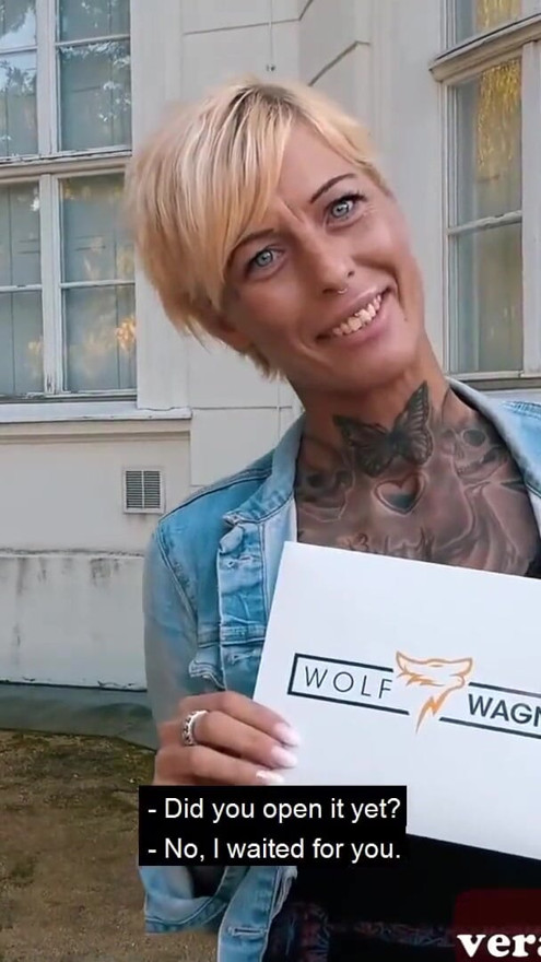 Tattooed skinny German Milf picked up on the Street | Clip 1