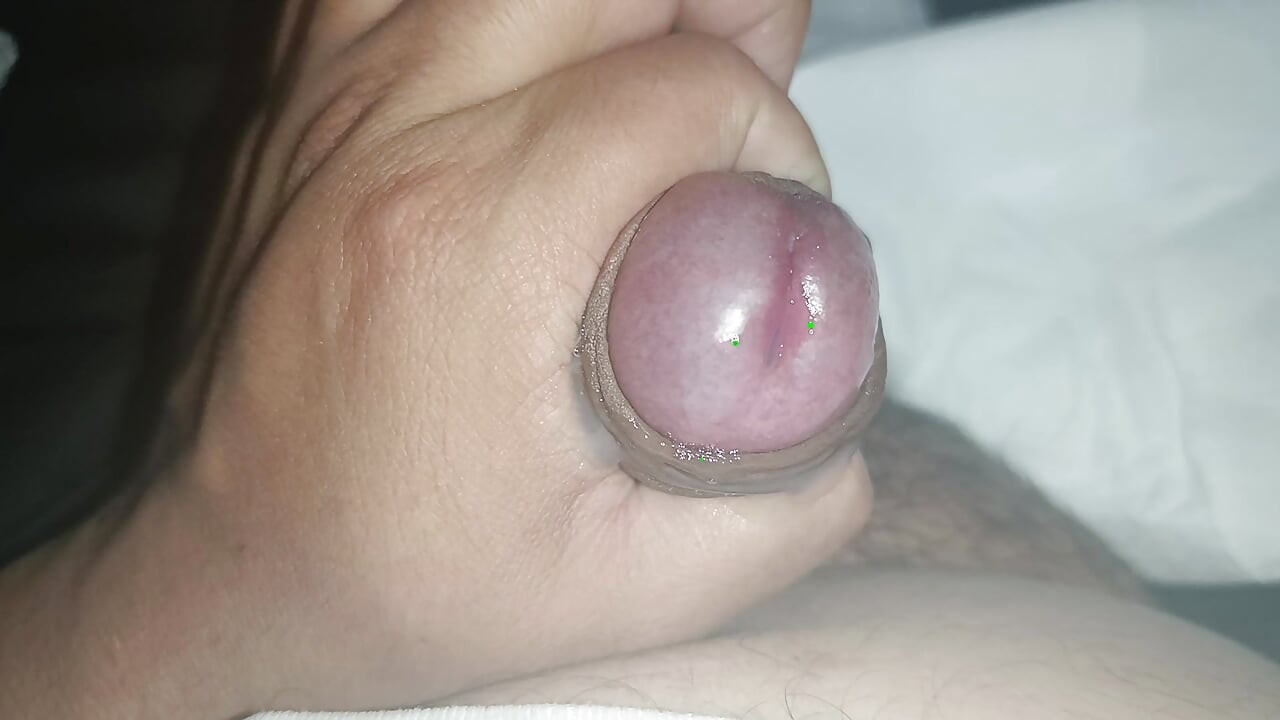 Watch the cumshot from my big cock in the room.