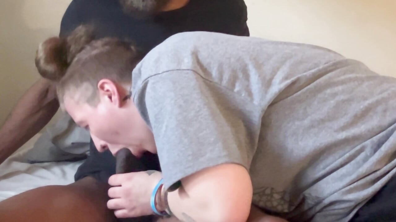 Lesbian stud makes her friends stepdad her first cock