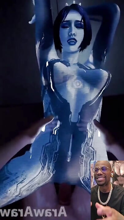 Cortana หีตูดแน่นโดนเย็ดหีหัวโล้นดิจิตอลของเธอ