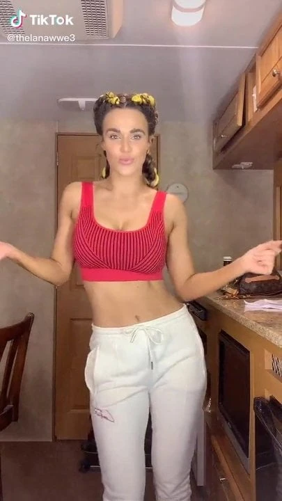 WWE - Lana AKA CJ Perry dancing at home, quick clip