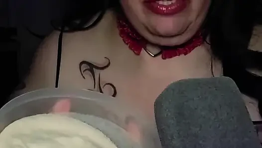 ASMR semangka panas merah