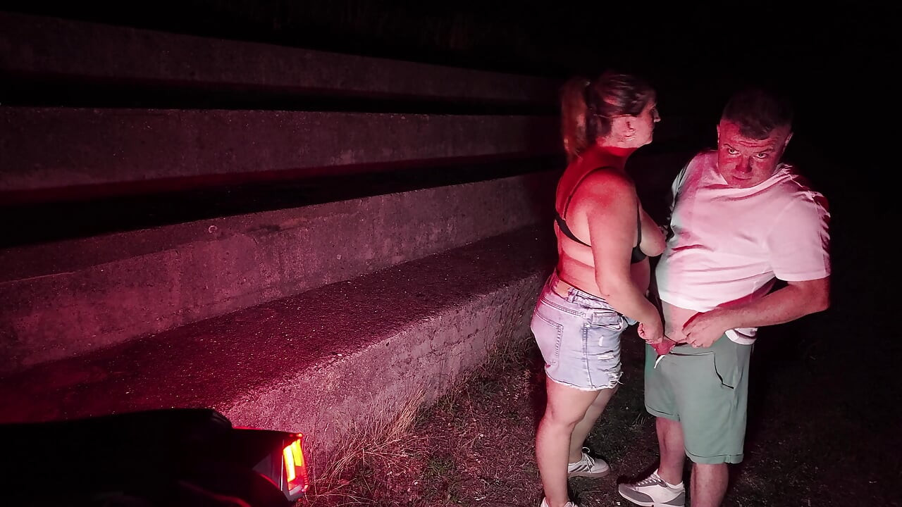 I fuck my slutty friend in the car while her husband is at work... big slut.