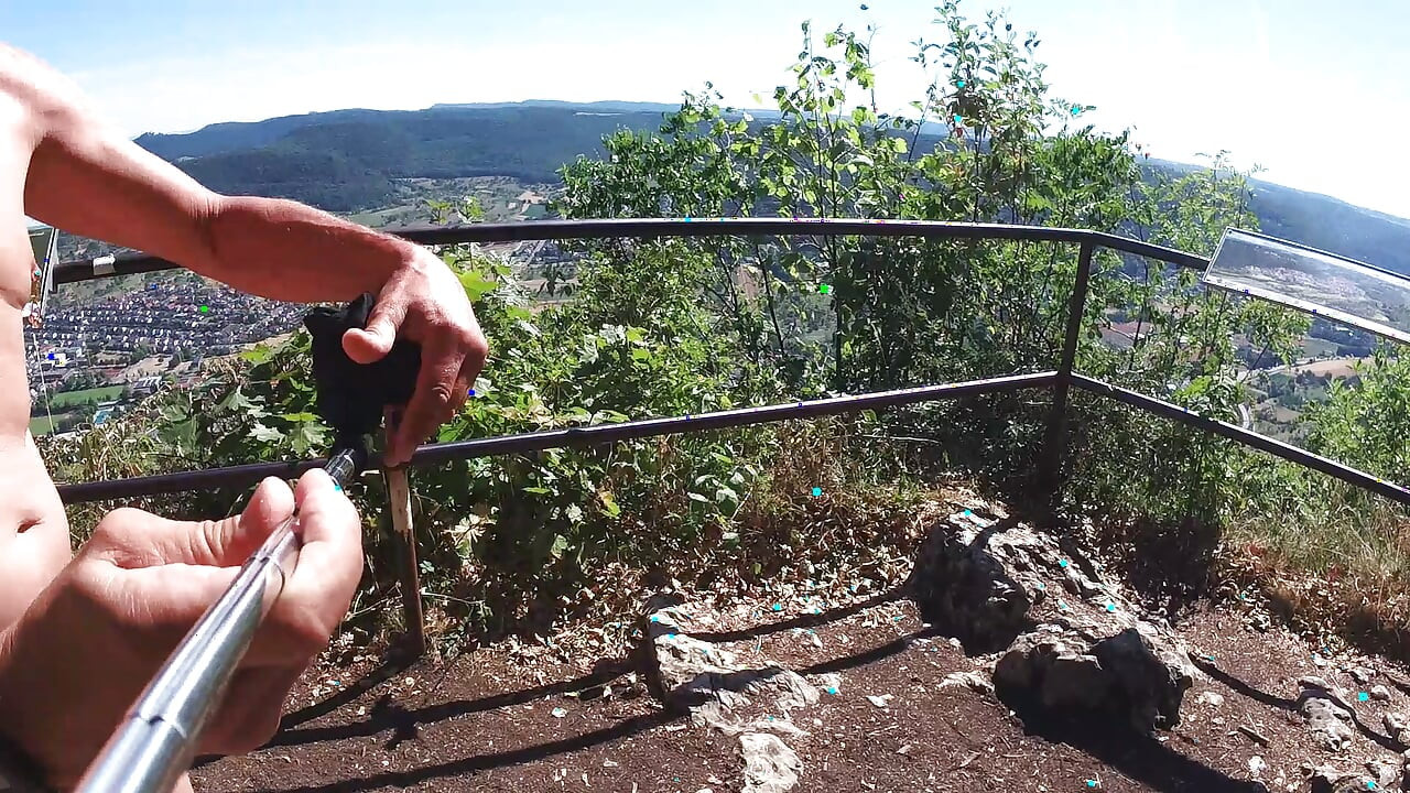 Hike to the viewpoint over the city #2 naked view