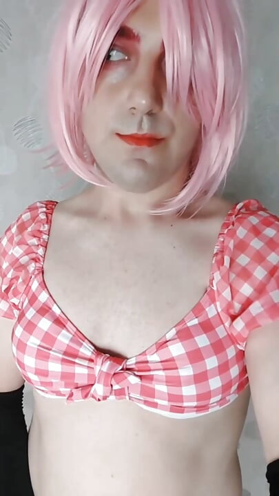 Femboy in Bikini Looks Slutty Pretty Attractive