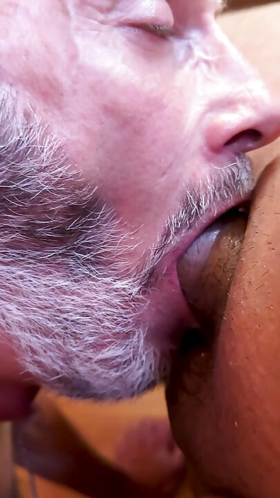 Mature Submissive Sucks Fat Bear's Thick Cock Part 1
