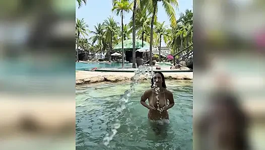 Boobs Flashing Outdoor, Ahegao, Spit, Getting Wet