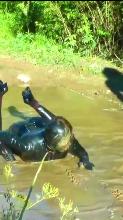 Epic moment from "Wet and messy latex rubber fetish video, dirty talk humiliation"