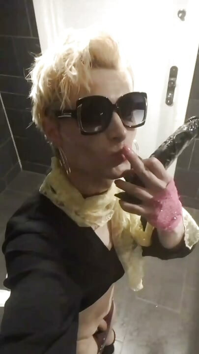Sissy Femboy Jes public Bathroom Whore