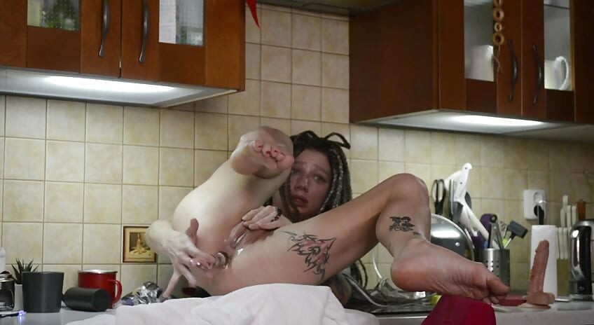 trio, hardcore en natte vagina's waaruit sperma druipt - lesbische snoepjes