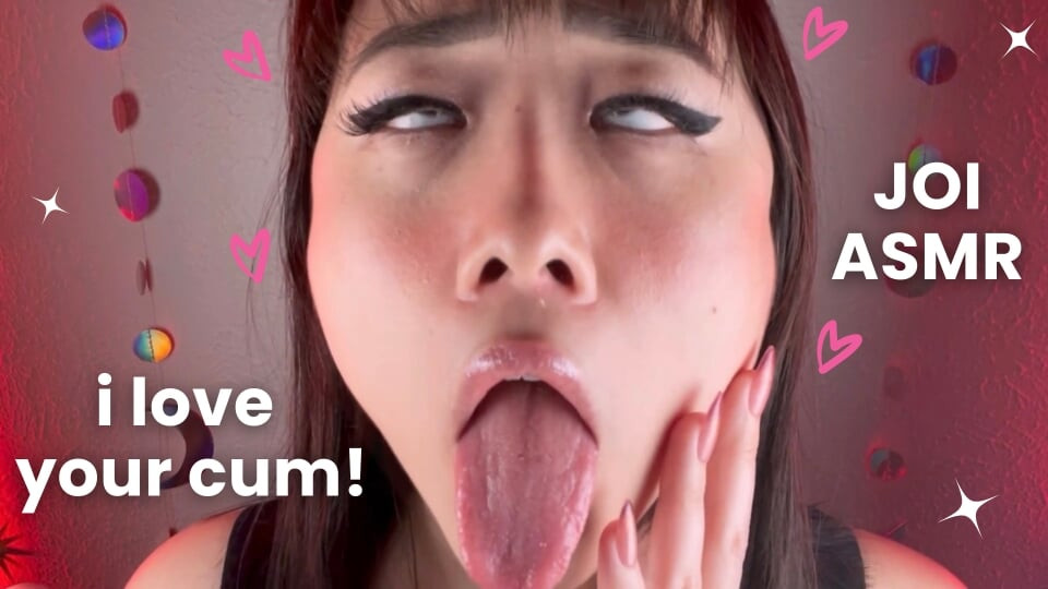 Your Asian Girlfriend Begging for Cum on her Ahegao Face -ASMR JOI
