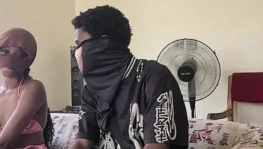 doggy with the os at home