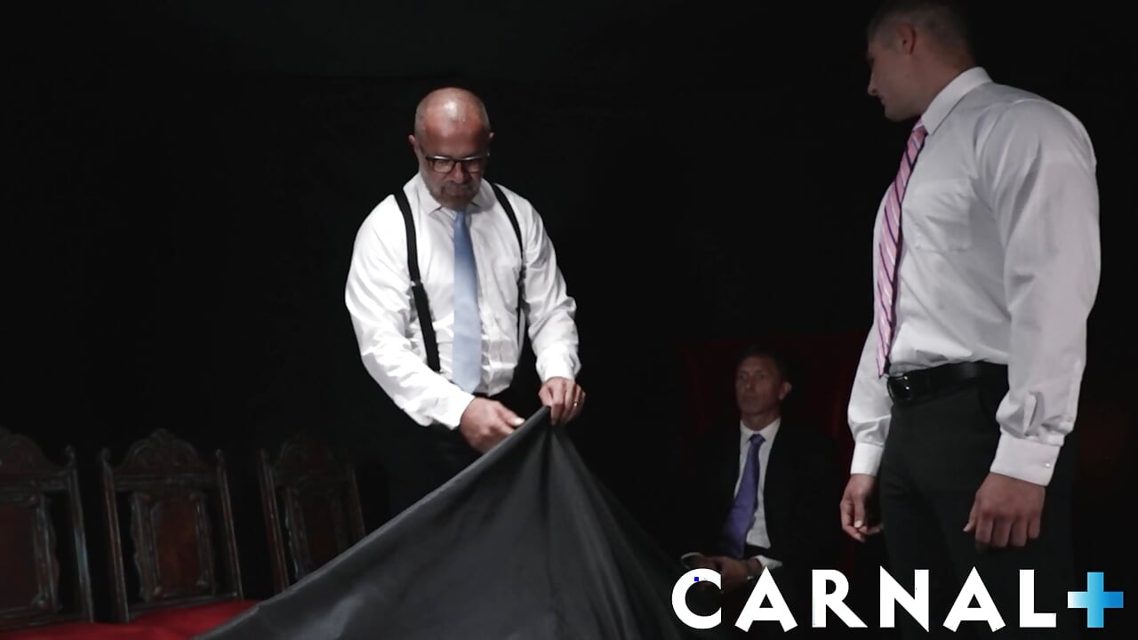 MasonicBoys - Suited threesome with Clayton Foster fucked raw by DILF