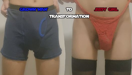 Transformation d'un homme adulte en fille Sissy