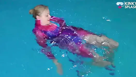 Swim & Play in Pvc Mac, Latex and Heels