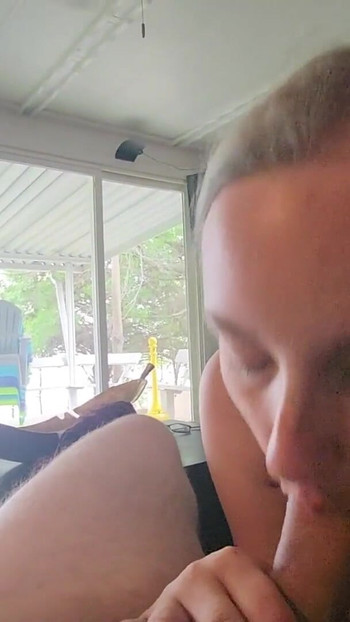 Emotional moment from "Lake Side Fun: Sucking, Teasing, and Cum dripping Creampie! Part 1 of 4"