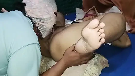 Indonesian licking neighbor's wife's pussy