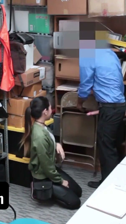Shoplyfter - Skinny Mischievous Asian Jade Noir Caught Stealing And Got Disciplined By Perv Officer | Clip 1