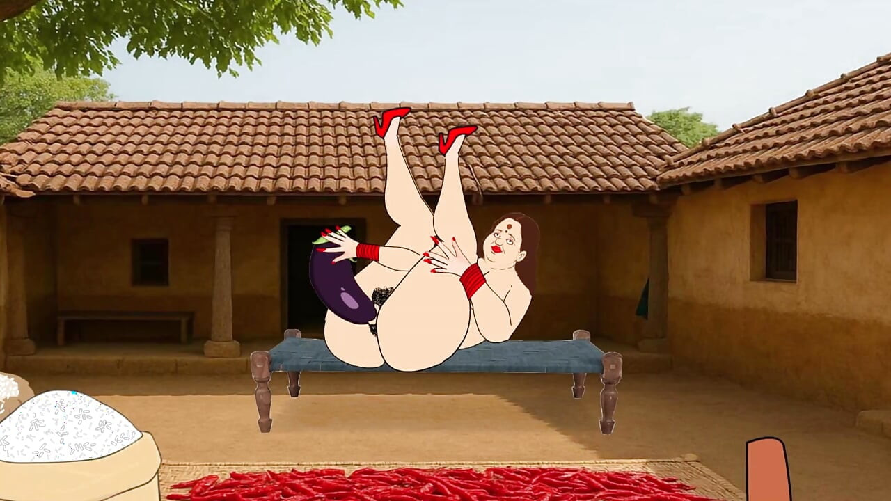 part 2     my  big ass mom  vimla    masturbating  using   a   brinjal  in  her  pussy