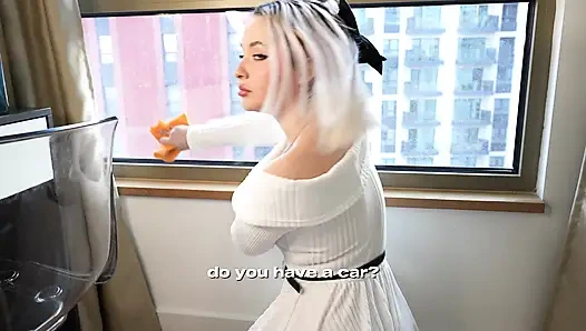 Уборщица Решила Предоставить Дополнительные Услуги: Глубокий Слюнявый Минет И Жёсткий Трах В Безумно Гибких Позах С Окончанием