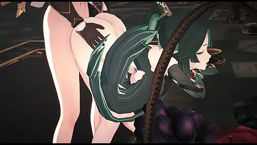Genhin impact - xianyun ortalama yarakdan sıkıldıktan sonra büyük siyah yarak istiyor - 3 boyutlu hentai animasyon