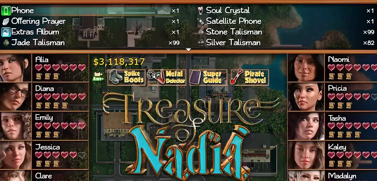 Treasure of nadia - ep 128 - Janet y Naomi montando polla larga por misskitty2k