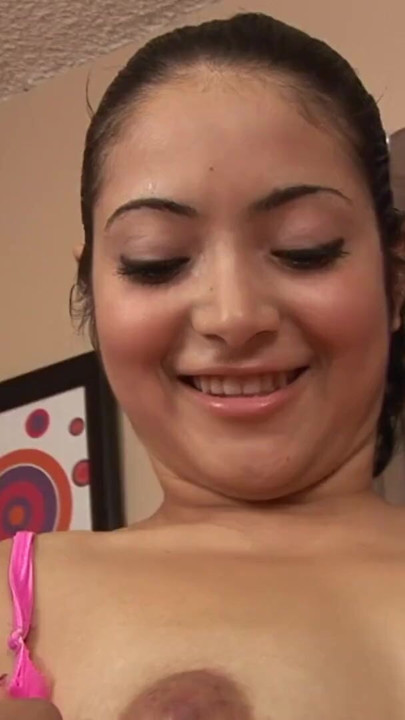 Hairy 18yo petite Latina Teen with tiny tits fucks a dildo | Clip 1