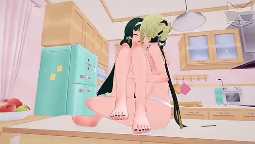 Astra yao x evelyn chevalier (zenless zone zero), chill and cozy day