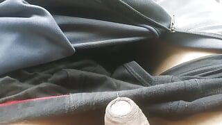Bachelors boy released his cock with bike keys