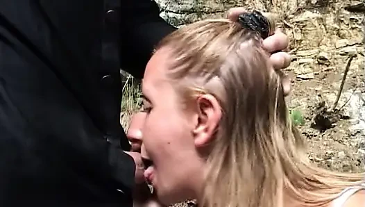 Blonde MILF Stretched Wide in Outdoor Hardcore Adventure