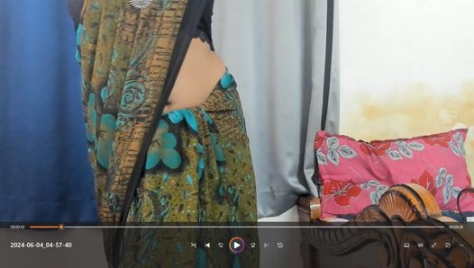 Strip-tease sexy en sari, hanche basse et sexy