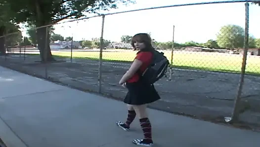 Picked up teen gets slammed and jizzed on pussy