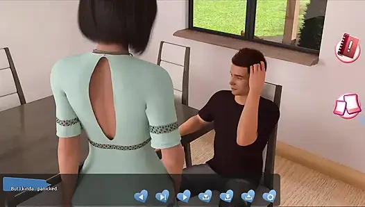 Helping the hotties # 4 - Johanne wachte an einem baum gefesselt auf und so ... Ave him einen blowjob... Belle und Stacy spielten miteinander.