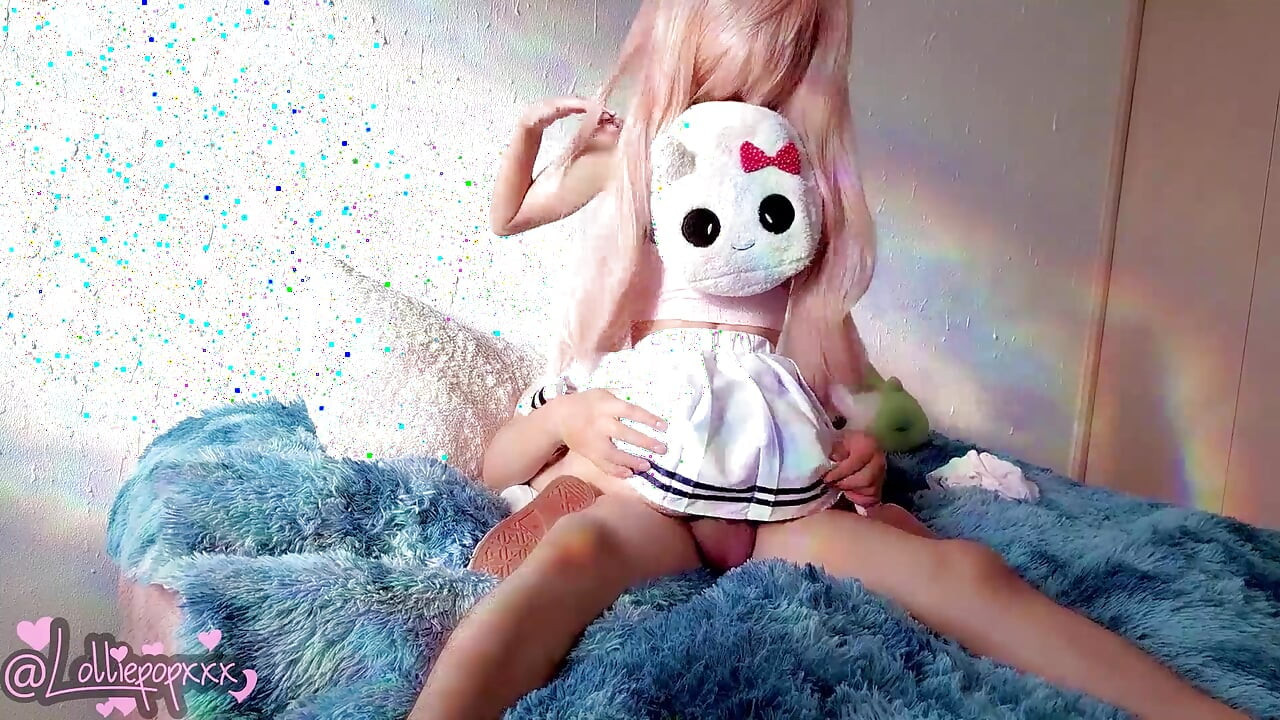 Cute Petite Girl in White Skirt & Backpack Gets Filled with Cum - Dripping Creampie