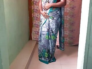 Zielony sari