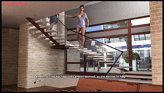 Perfect Housewife Part 12 By k4soft - Wife Gangbang with Double Penetration! Husband's Friend Fucked His Wife