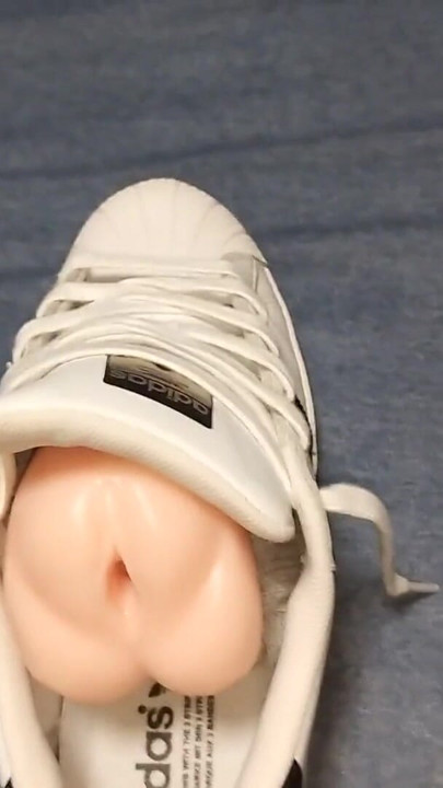 Sex with my wife's sneakers, Adidas Superstar and Nike Air Max Command, cumming inside | Clip 2