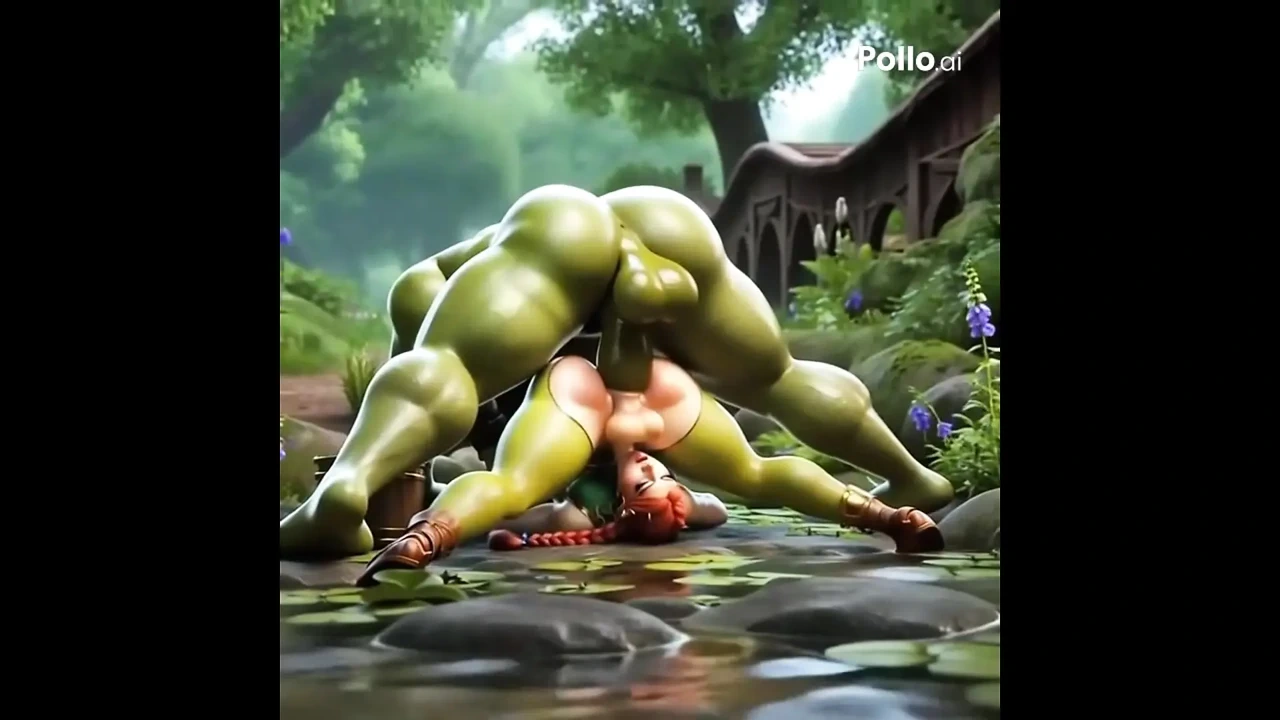 AI Generated Fiona Shrek Futa Ogre swamp Cheating sex Party