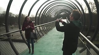 Pretty Unfunny German Tattoo Slut Gets Rammed Through by Our Funny Conny