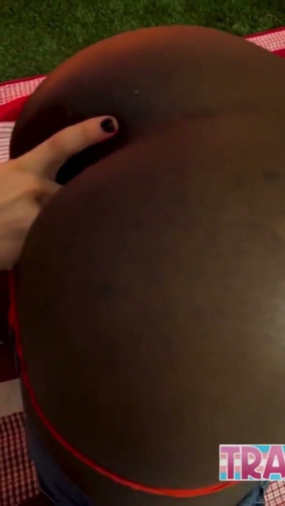 Ebony Trans Ana Andrews Gets Picnic Interrupted By Bareback | Clip 1