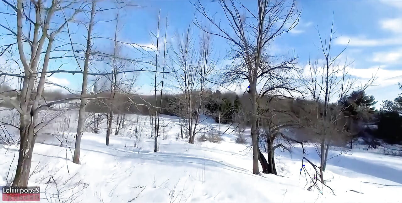 Asijská lululemon fitness dívka ošukaná teplou v -20c